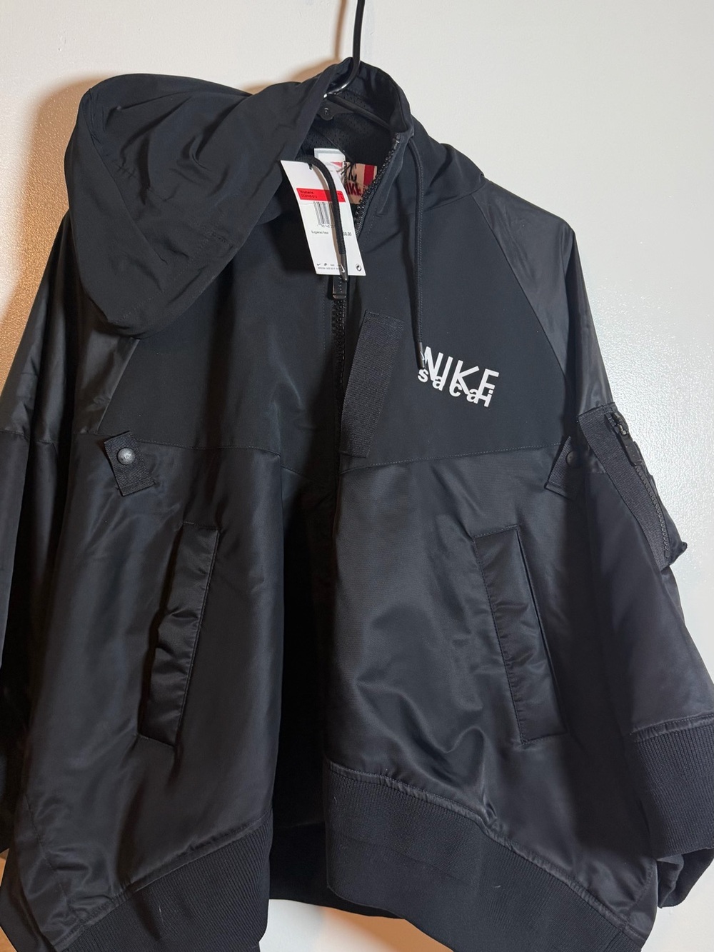 Nike Black Bomber Jacket with Hood